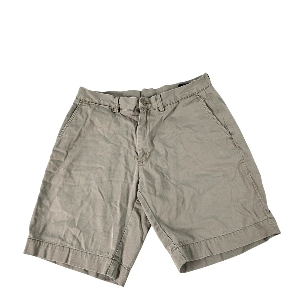 Polo Ralph Lauren Mens Classic Fit 9 Inch Tan Khaki Chino Shorts Size 32 14618